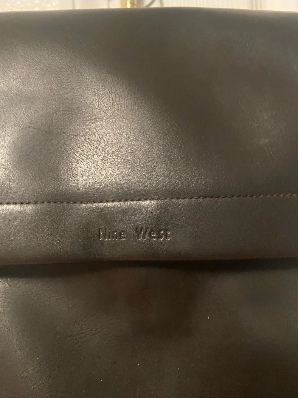 Nine West Black Faux-Leather Backpack